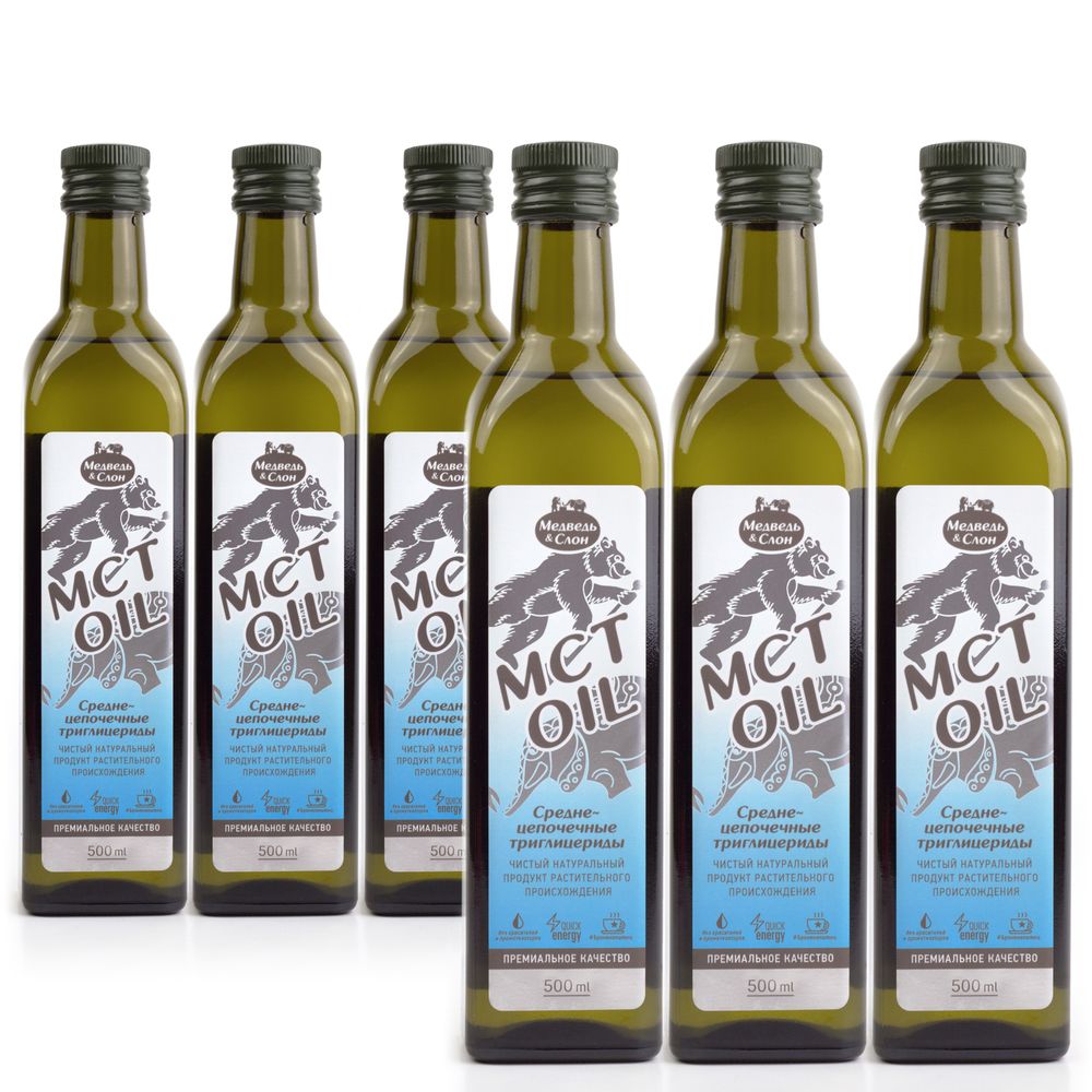 MCT oil (в стекле) | 500мл | 6 шт. | НАБОР Медведь и Слон